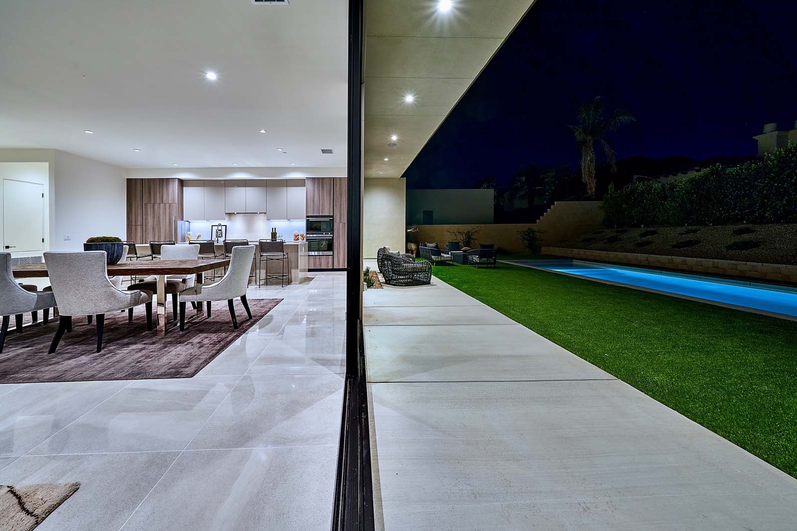 The Zen living room/ back patio